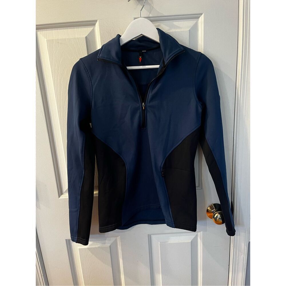 Kerrits Blue & Black Quarter Zip Pullover sz S EUC